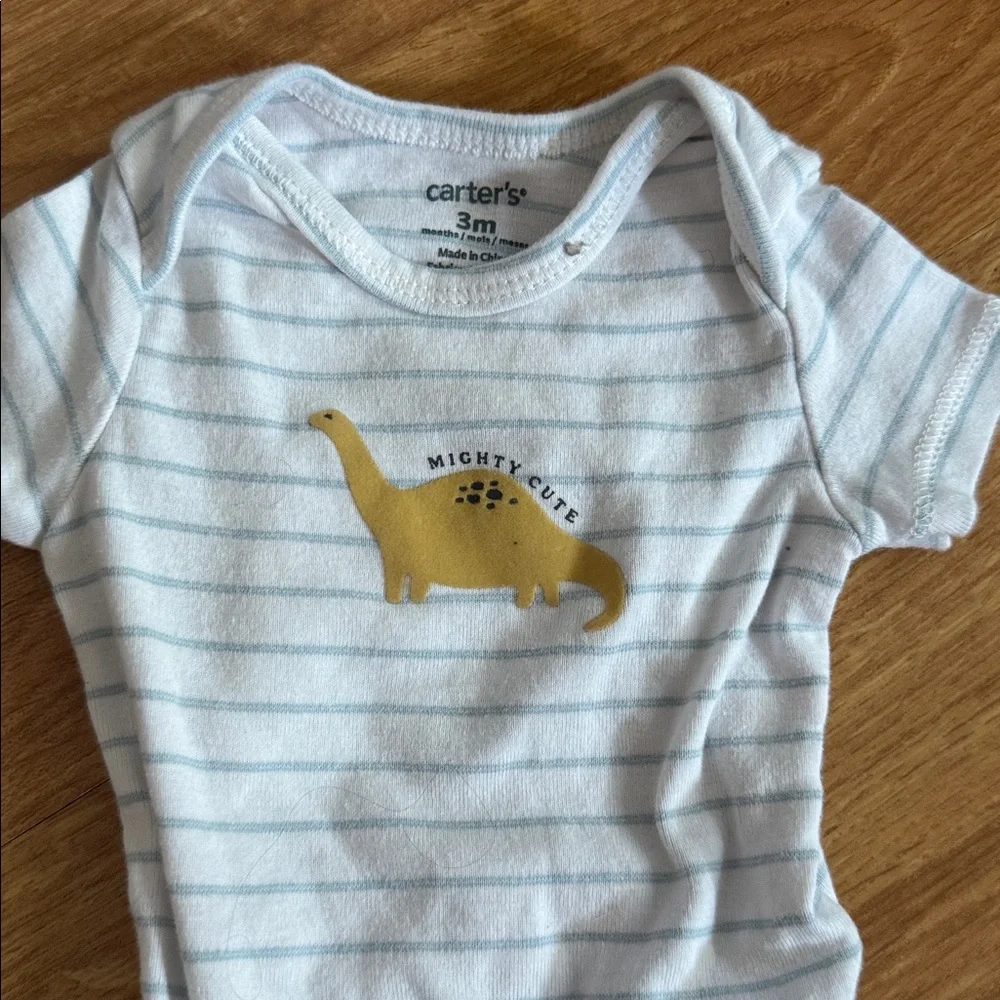 3 Months LOT of 3 Carter's 1 Long 2 Short-Sleeve Bodysuits
